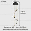 Decorbites contemporary horn chandelier living room black glass light