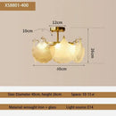 Decorbites contemporary led chandelier gold leaf dining room light