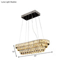 DecorBites™ Contemporary LED Crystal Pendant Light for Restaurants - Chrome Finish