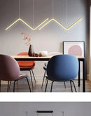 Black Zigzag LED Pendant