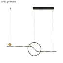 DecorBites™ Contemporary Metal Ceiling Light with LED Island Pendant in Black for Dining Room, Warm/White Light