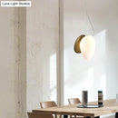 DecorBites™ Contemporary White Glass Pendant Light for Dining Room Ceiling