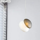 DecorBites™ Contemporary White Glass Pendant Light for Dining Room Ceiling
