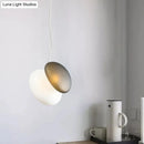 DecorBites™ Contemporary White Glass Pendant Light for Dining Room Ceiling
