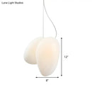 DecorBites™ Contemporary White Glass Pendant Light for Dining Room Ceiling