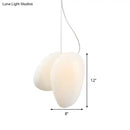 DecorBites™ Contemporary White Glass Pendant Light for Dining Room Ceiling