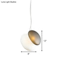 DecorBites™ Contemporary White Glass Pendant Light for Dining Room Ceiling