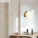 DecorBites™ Contemporary White Glass Pendant Light for Dining Room Ceiling