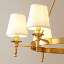 Decorbites copper american chandelier with fabric shades dining room