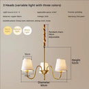 Decorbites copper american chandelier with fabric shades living room