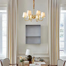 Decorbites copper american chandelier with fabric shades living room