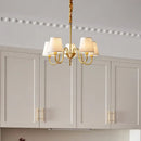 Decorbites copper american chandelier with fabric shades living room