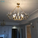 Decorbites copper bird chandelier dining room gold glass light