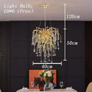 Decorbites copper branch water crystal chandelier for living room
