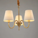 Decorbites copper ceiling chandelier with fabric shades living room