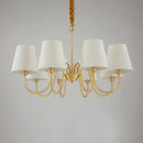 Decorbites copper ceiling chandelier with fabric shades living room
