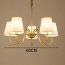 Decorbites copper ceiling chandelier with fabric shades living room