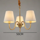 Decorbites copper ceiling chandelier with fabric shades living room