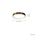DecorBites™ Copper Ceiling Lamp: Modern Round Surface Mounted Lighting for Bedroom