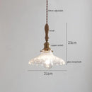 DecorBites™ Copper Ceramic LED Pendant Lamp with Wood Handle for Home Decor