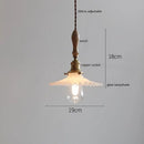 DecorBites™ Copper Ceramic LED Pendant Lamp with Wood Handle for Home Decor