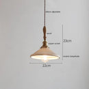 DecorBites™ Copper Ceramic LED Pendant Lamp with Wood Handle for Home Decor
