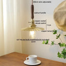 DecorBites™ Copper Ceramic LED Pendant Light with Knob Switch - 4w Bulb & Lamparas Colgante