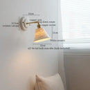 White and gold copper ceramic led wall lamp for living room