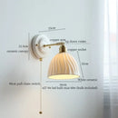 White and gold copper ceramic led wall lamp for living room
