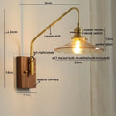 Modern brass and copper ceramic led wall lamps for bedroom