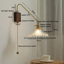 Modern brass and copper ceramic led wall lamps for bedroom