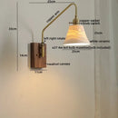 Modern brass and copper ceramic led wall lamps for bedroom