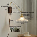 Modern brass and copper ceramic led wall lamps for bedroom