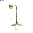 Vintage brass and ceramic led wall light bedroom sconce