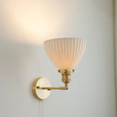 DecorBites™ Copper Ceramic Wall Sconce Pull Chain LED Wall Light