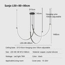 DecorBites™ Copper Chandelier: Nordic Minimalist Lines Pendant Light for Living Room Decor