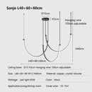 DecorBites™ Copper Chandelier: Nordic Minimalist Lines Pendant Light for Living Room Decor