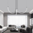 DecorBites™ Copper Chandelier: Nordic Minimalist Lines Pendant Light for Living Room Decor