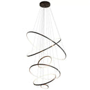 DecorBites™ Copper Circle Chandelier: Modern Minimalist Luxury for Living Room, Restaurant, Villa Staircase