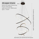 Modern decorbites copper circle chandelier living room led light