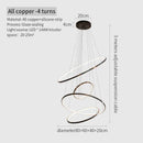 Modern decorbites copper circle chandelier living room led light