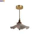 Classical brass and white glass pendant light bedroom lighting
