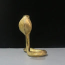 Golden brass cobra zodiac snake statue living room decor