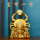 DecorBites™ Copper Crab Ornaments for Wealth and Luxury Decor