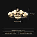 Decorbites copper jade duplex chandelier for living room branch design