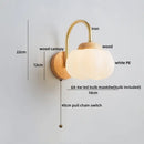 Decorbites cotton led wall lamps brass wood cloud sconce bedroom