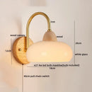 Decorbites cotton led wall lamps brass wood cloud sconce bedroom