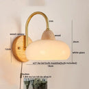 Decorbites cotton led wall lamps brass wood cloud sconce bedroom