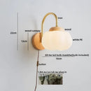 Decorbites cotton led wall lamps brass wood cloud sconce bedroom