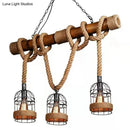 Bamboo Hemp Rope Pendant Light